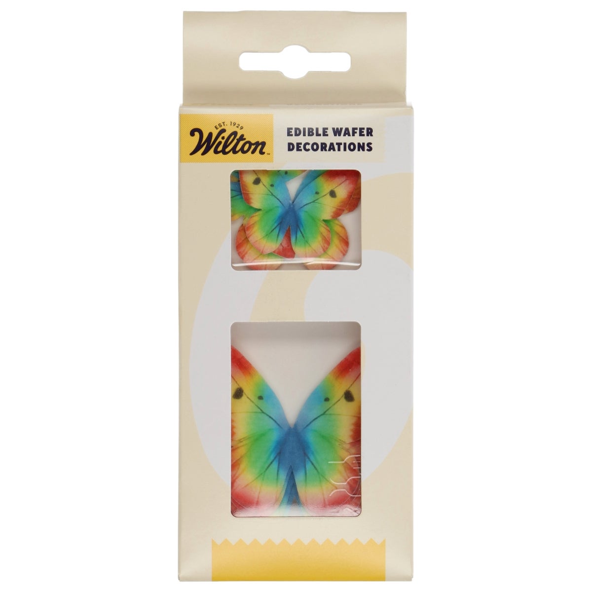 Wilton Edible Wafer Decorations Butterflies Rainbow set/8 