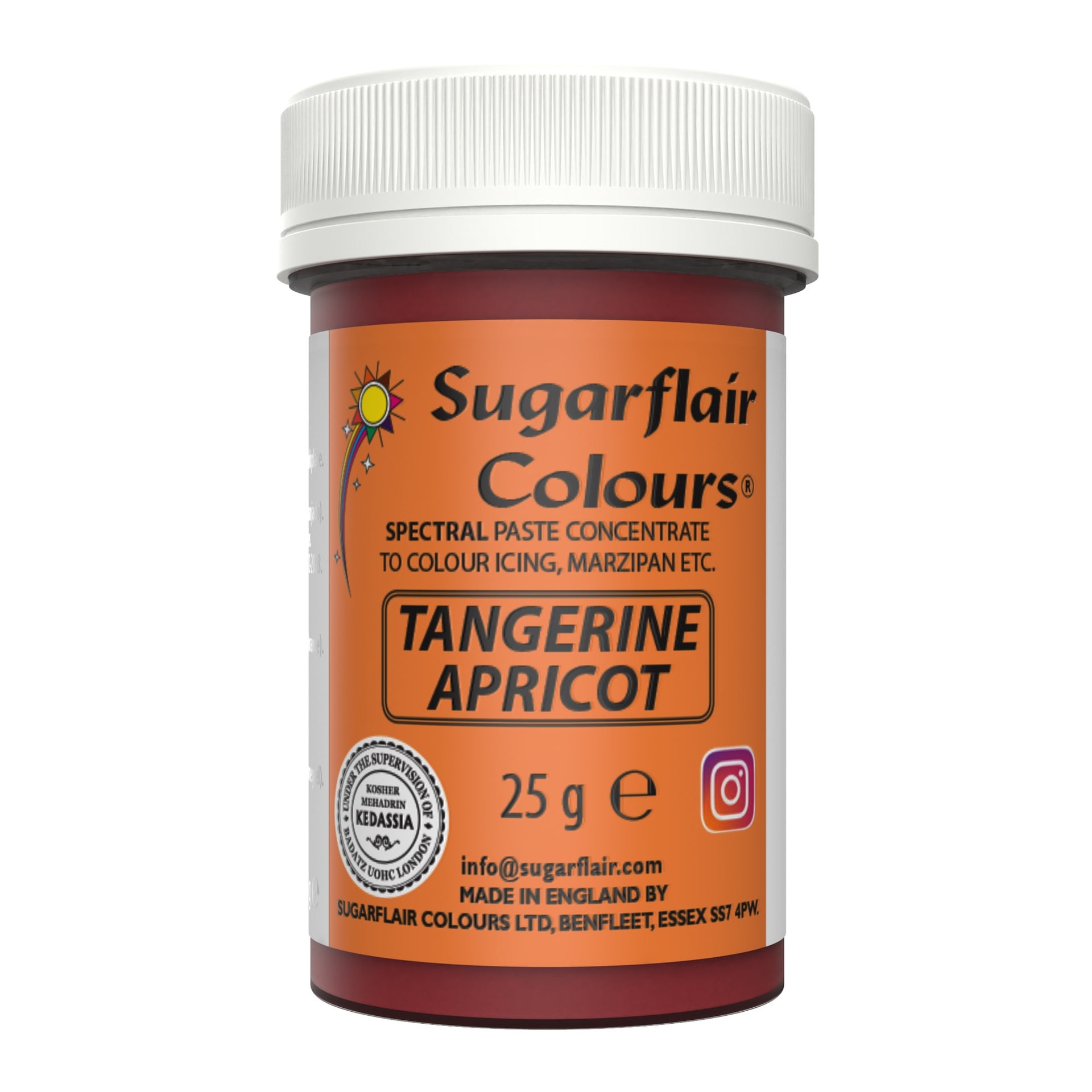 Sugarflair Paste Colour Tangerine/Apricot 25g