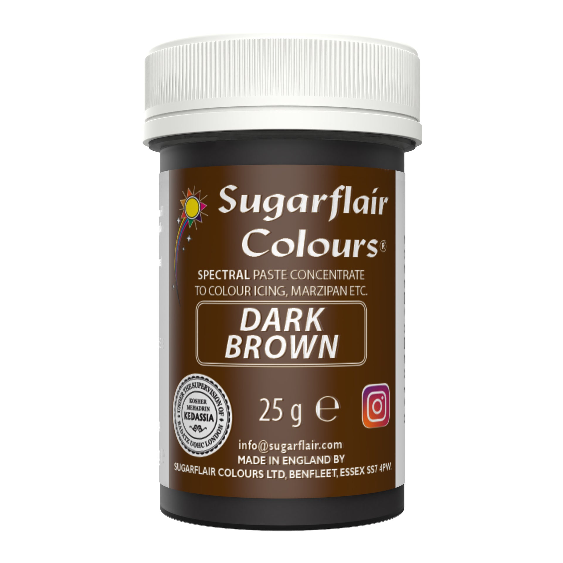 Sugarflair Paste Colour Dark Brown 25g