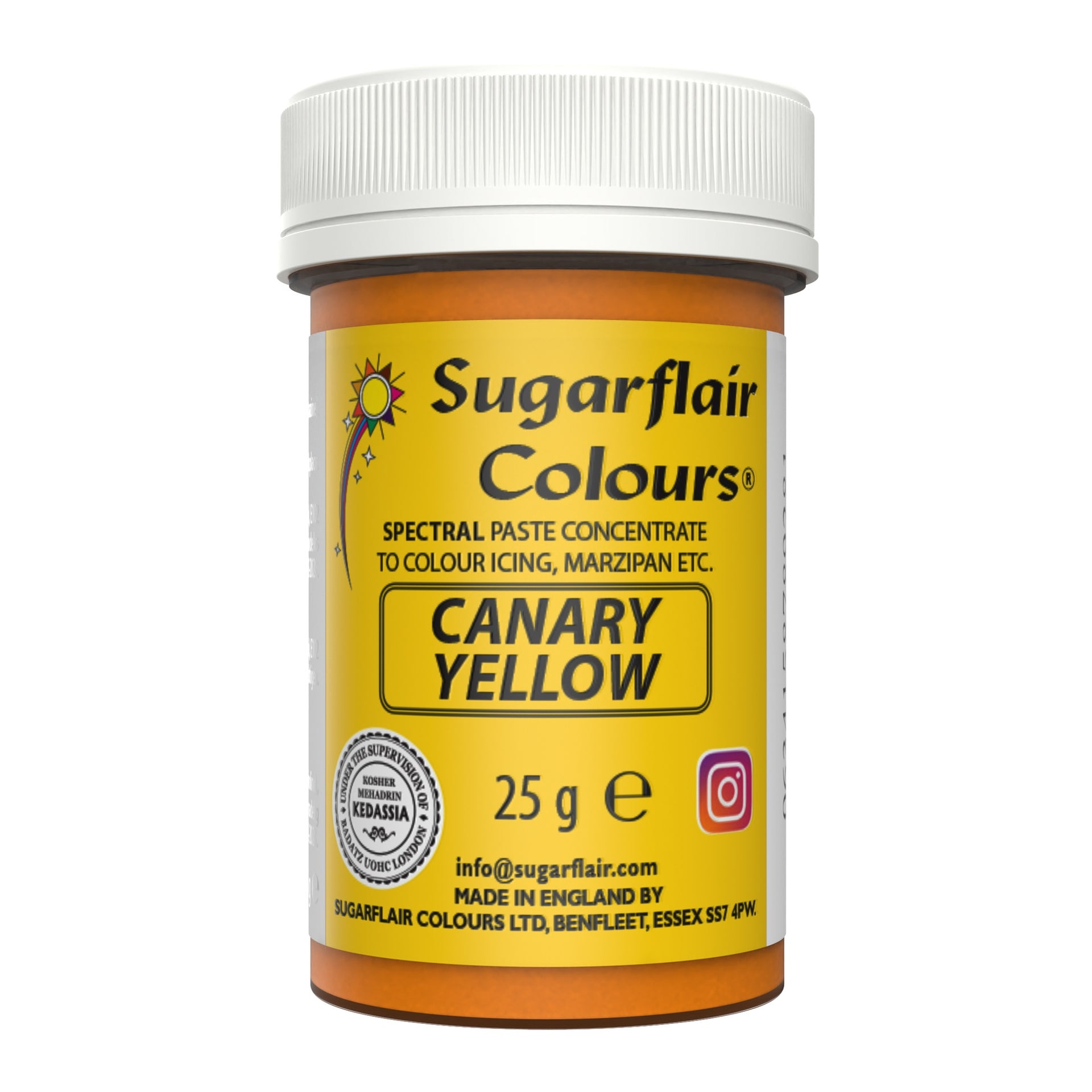 Sugarflair Paste Colour Canary Yellow 25g