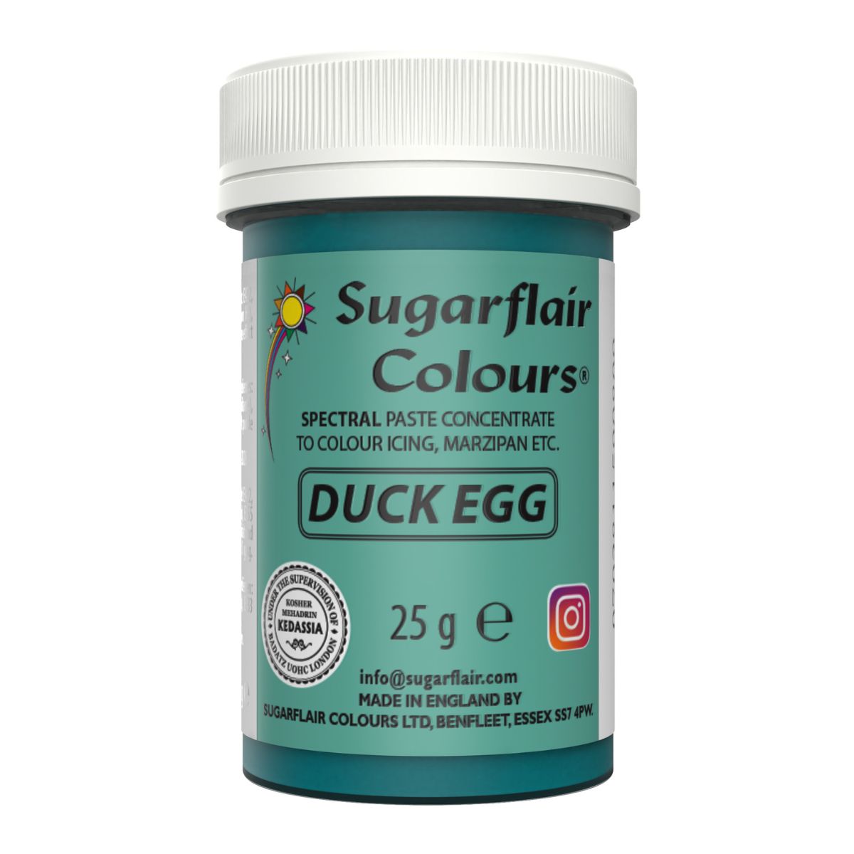 Sugarflair Paste Colour Duck Egg 25g