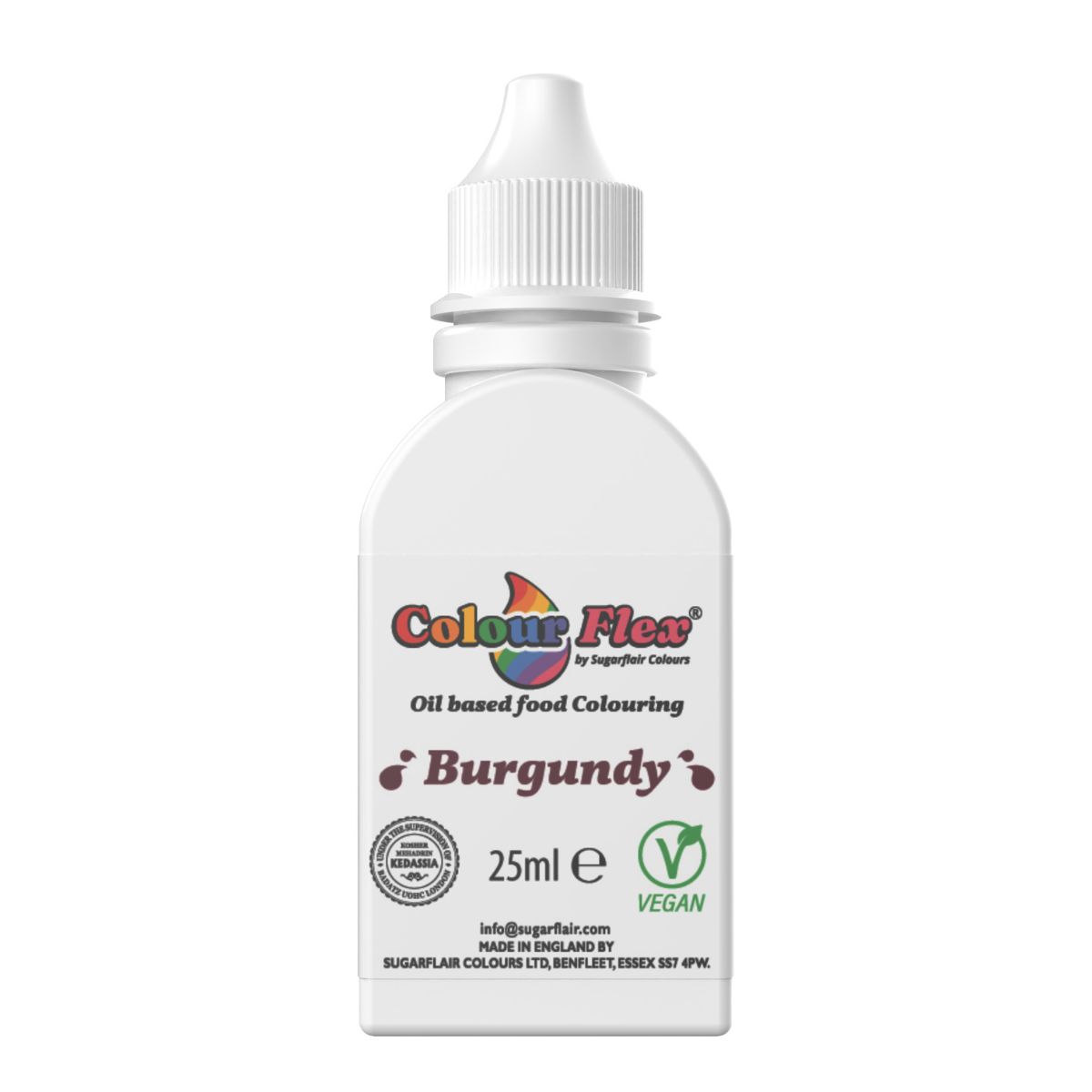 Sugarflair Colourflex Oil Burgundy 25ml