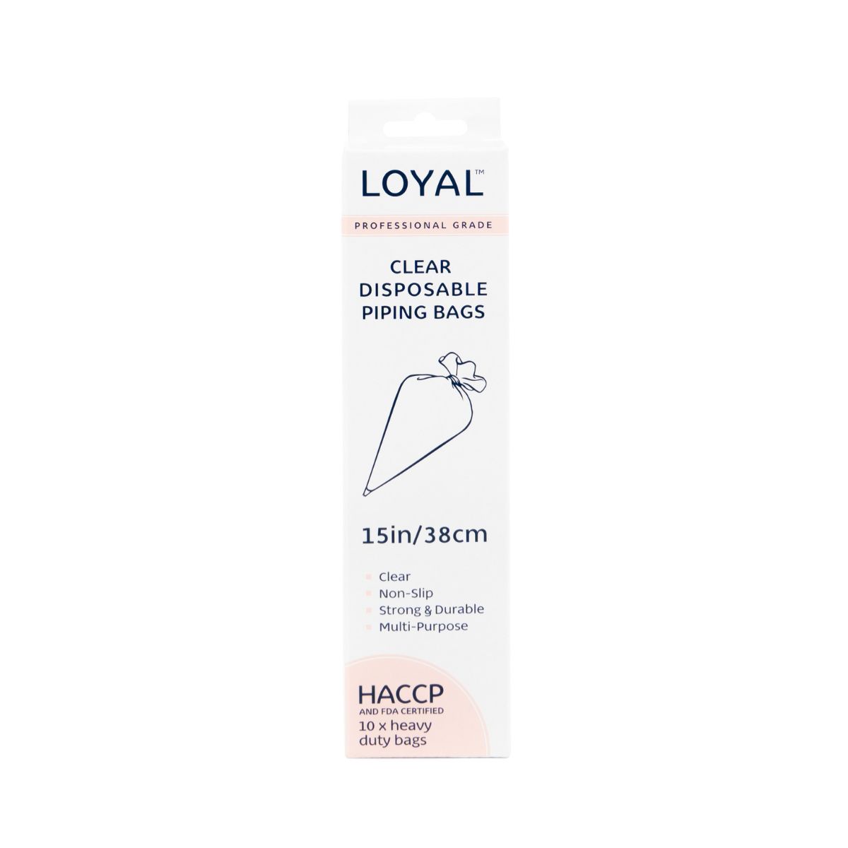 LOYAL Disposable Piping Bags Clear 38cm pk/10