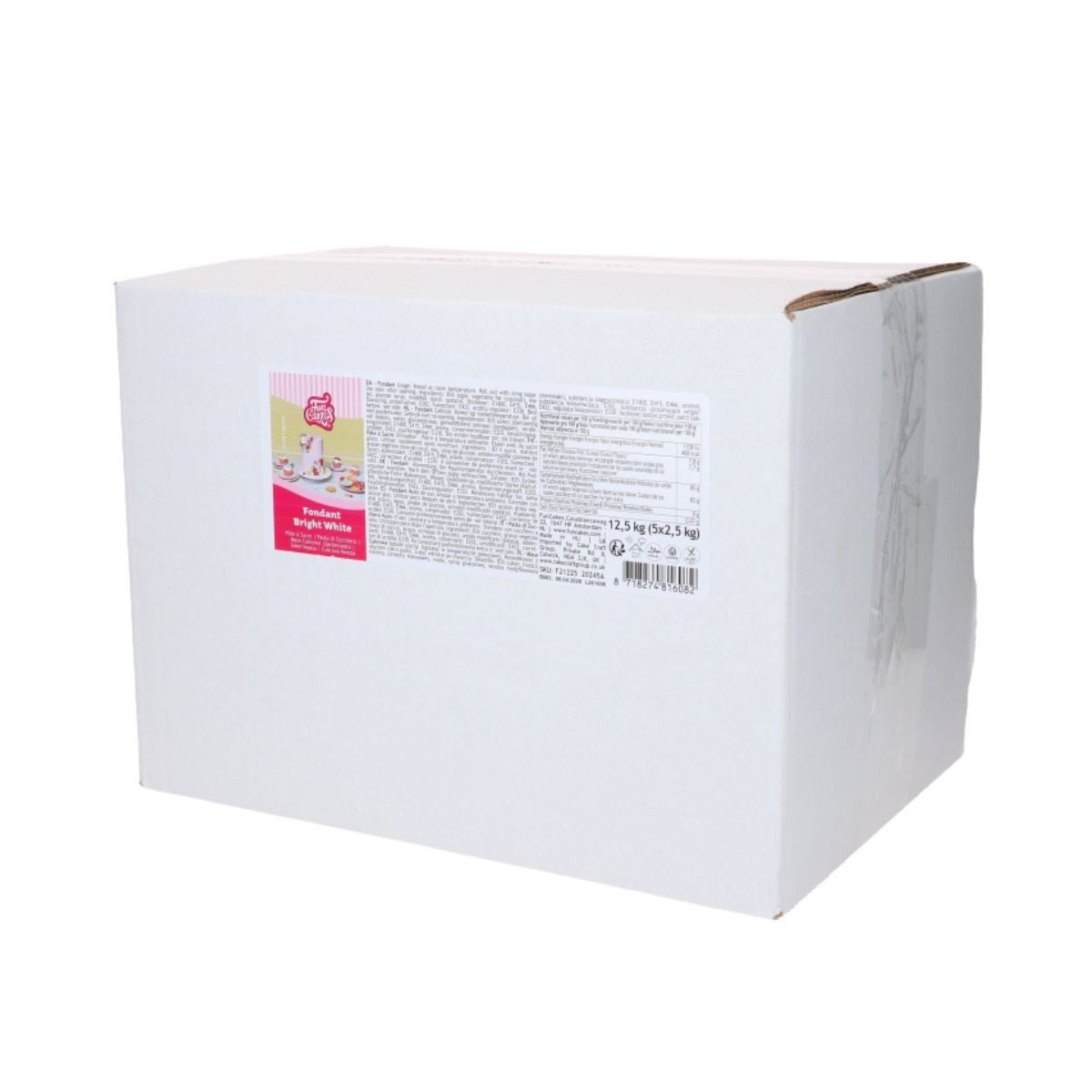 FunCakes Fondant Bright White (5x2,5kg) 12,5kg