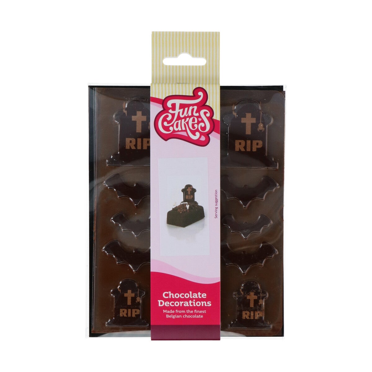FunCakes Chocolate Decoration Halloween Graveyards set/12