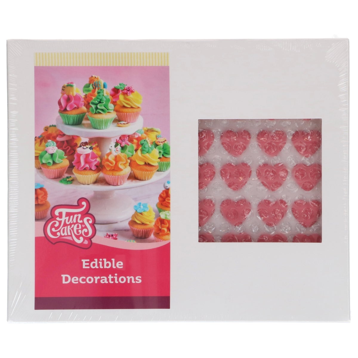 FunCakes Bulk Sugar Decorations Heart Red pk/336