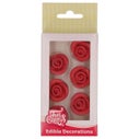 FunCakes Sugar Paste Decorations Roses Red set/6