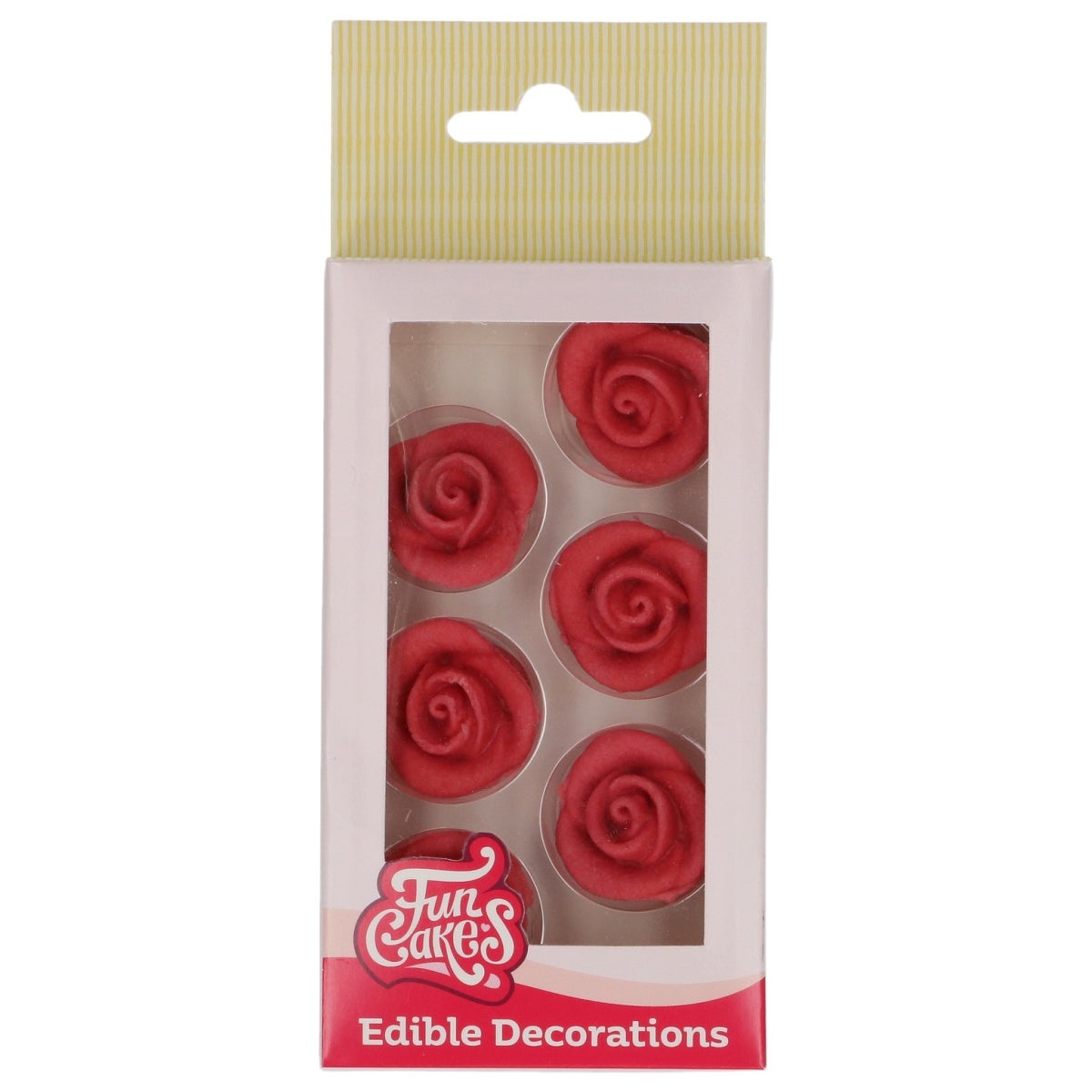 FunCakes Sugar Paste Decorations Roses Red set/6