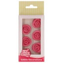 FunCakes Sugar Paste Decorations Roses Pink set/6