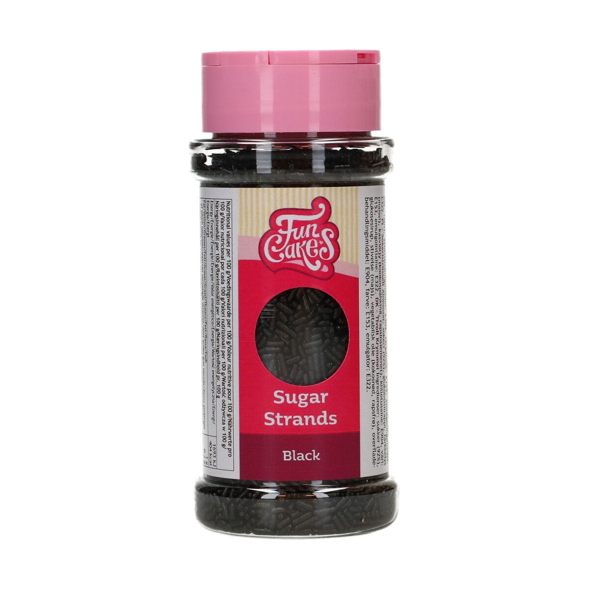FunCakes Sugar Strands Black 80g