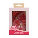 FunCakes Edible Wafer Flowers Deluxe Orchid Red Medium pk/10