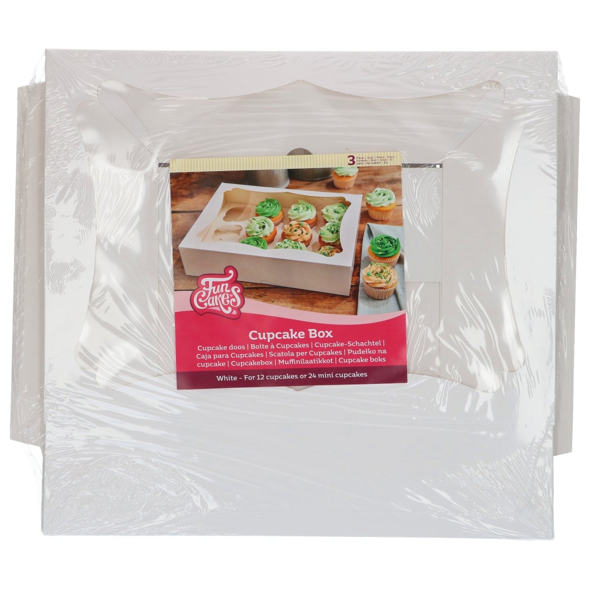 FunCakes Cupcake Box White 12 pk/3