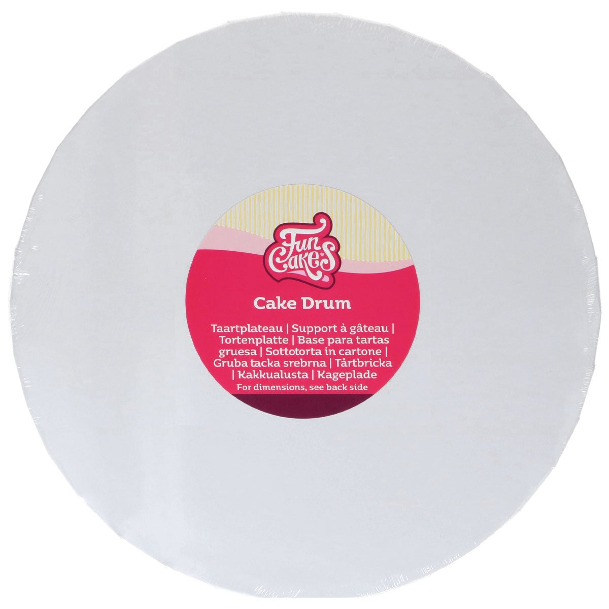 FunCakes Cake Drum Round Ø35cm White 20mm