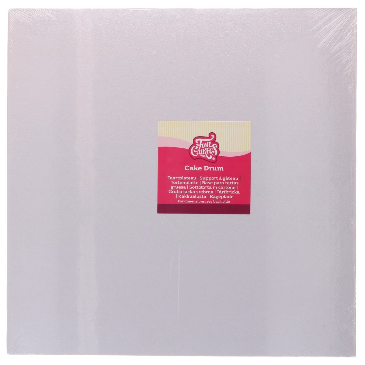 FunCakes Cake Drum Square White 38cm