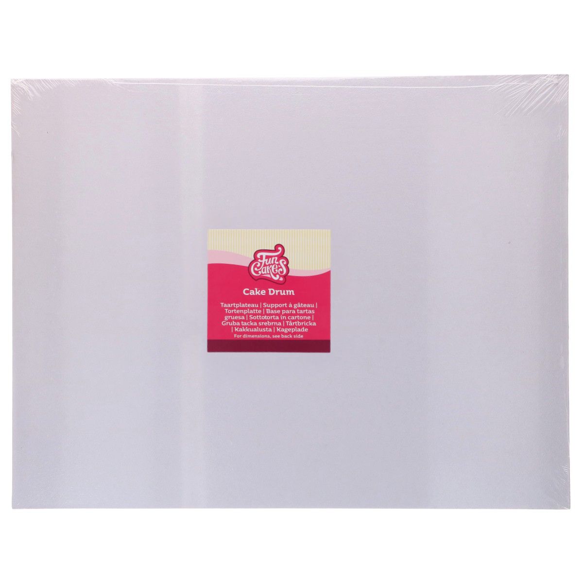 FunCakes Cake Drum Oblong White 45x35cm
