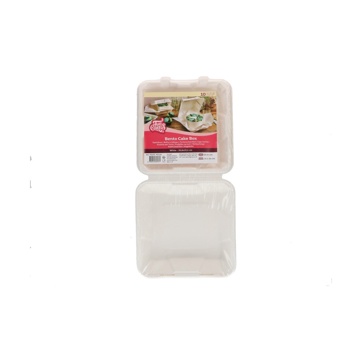 FunCakes Bento Cake Box White 20,8x22,1cm pk/10