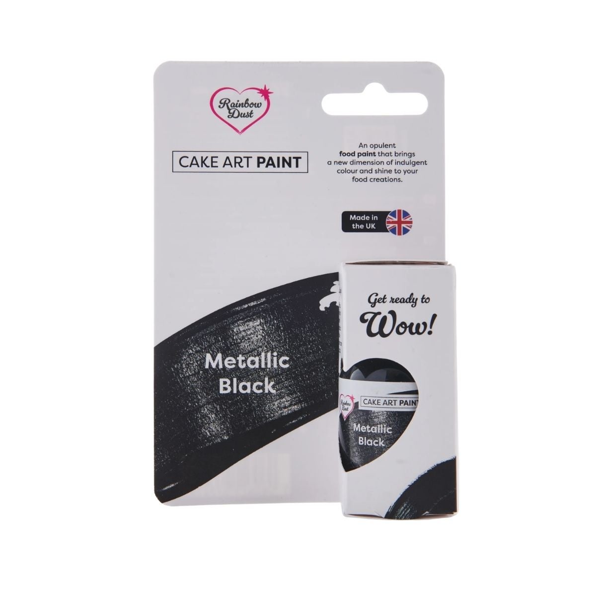 Rainbow Dust Cake Art Paint Metallic Paint Black 25g