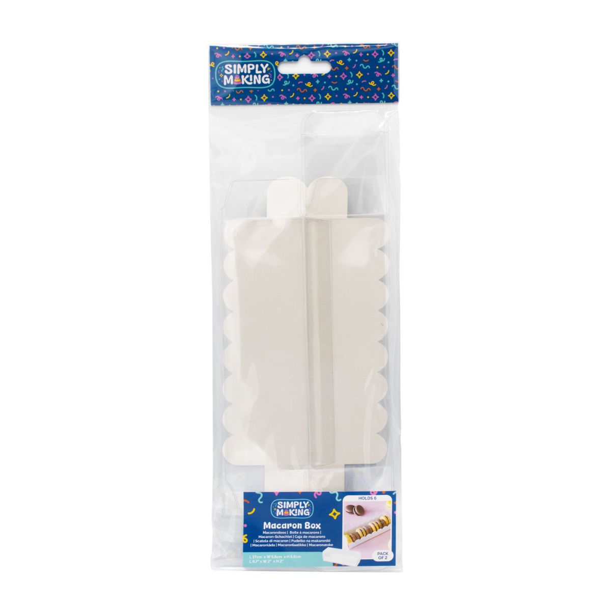 Simply Making Macaron Box White 6 pk/2