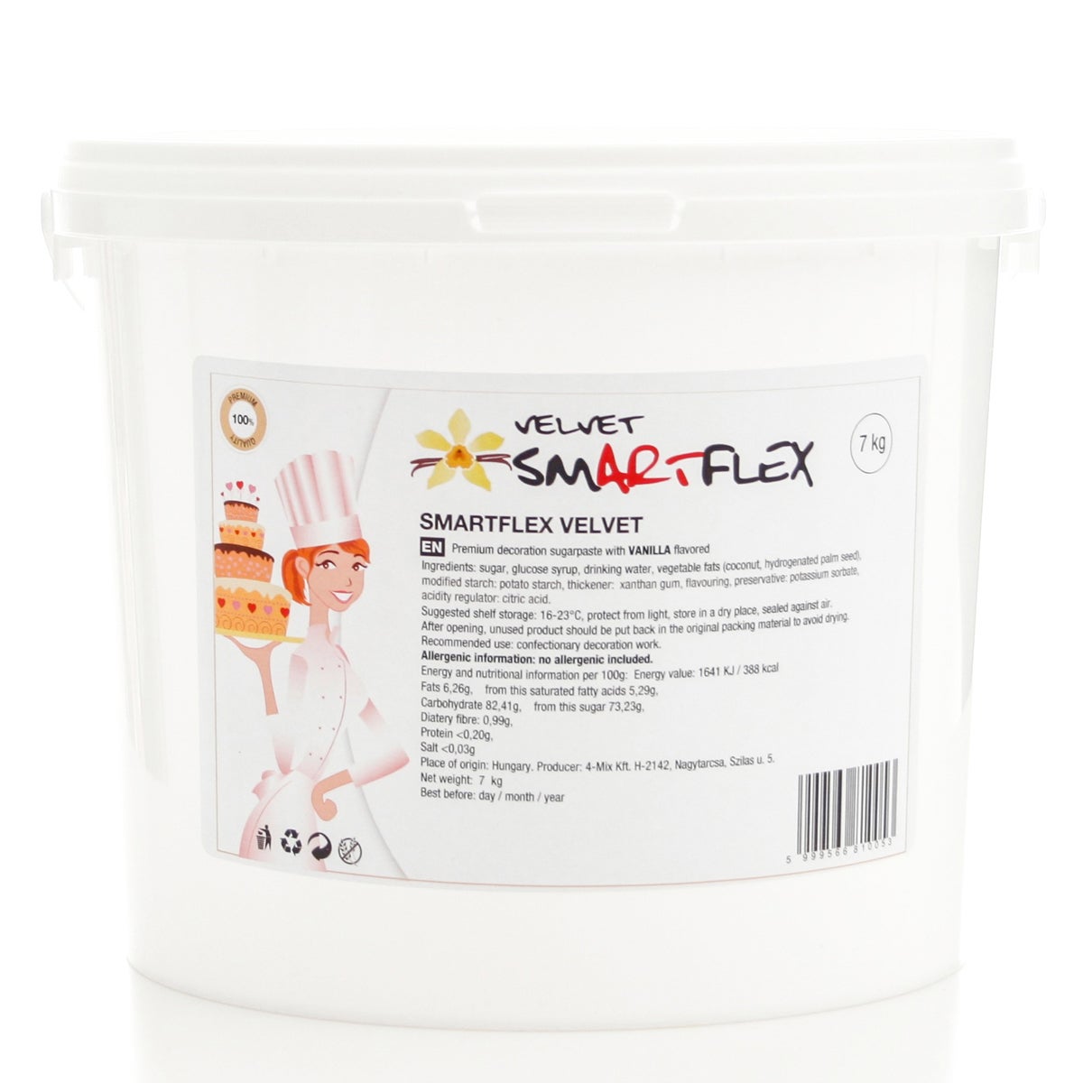Smartflex Fondant White Velvet Vanilla 7kg