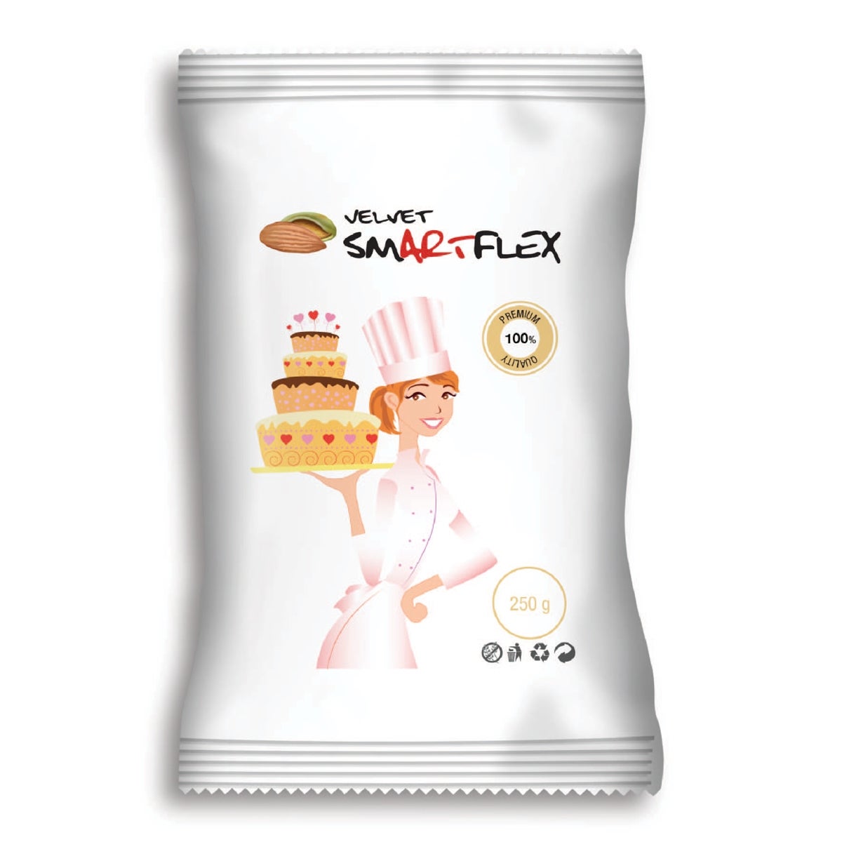Smartflex Fondant White Velvet Almond 250g