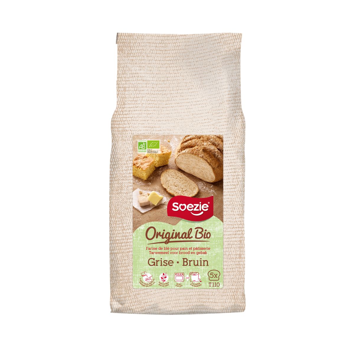 Soezie Original Bio Wheat Flour Brown T110 2,5kg 