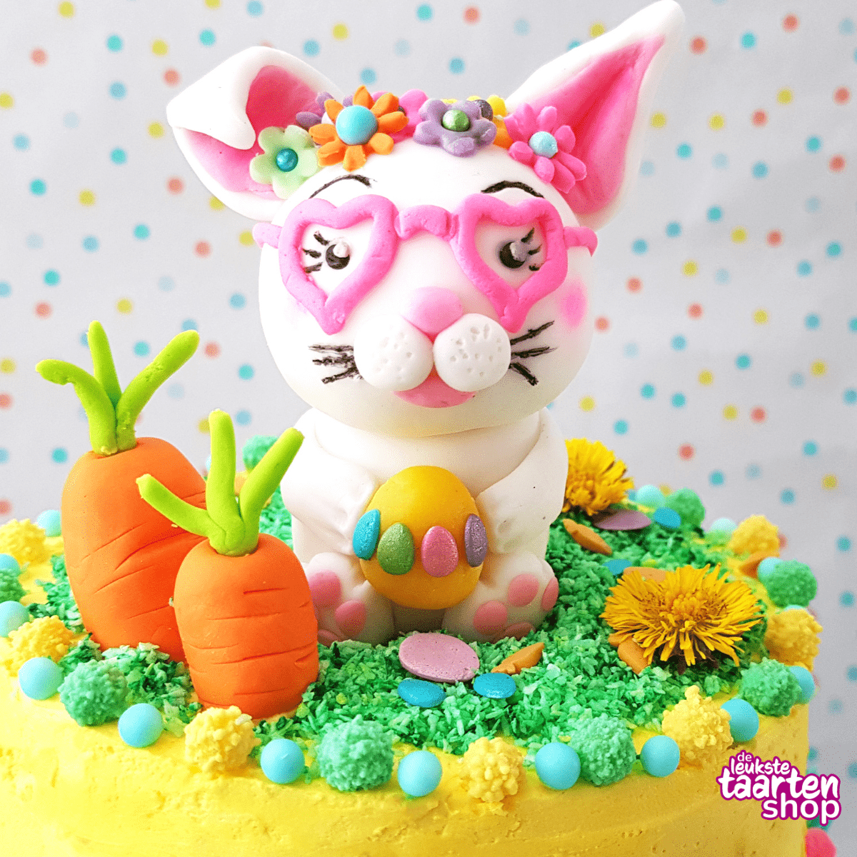 Hippie Easter bunny cake