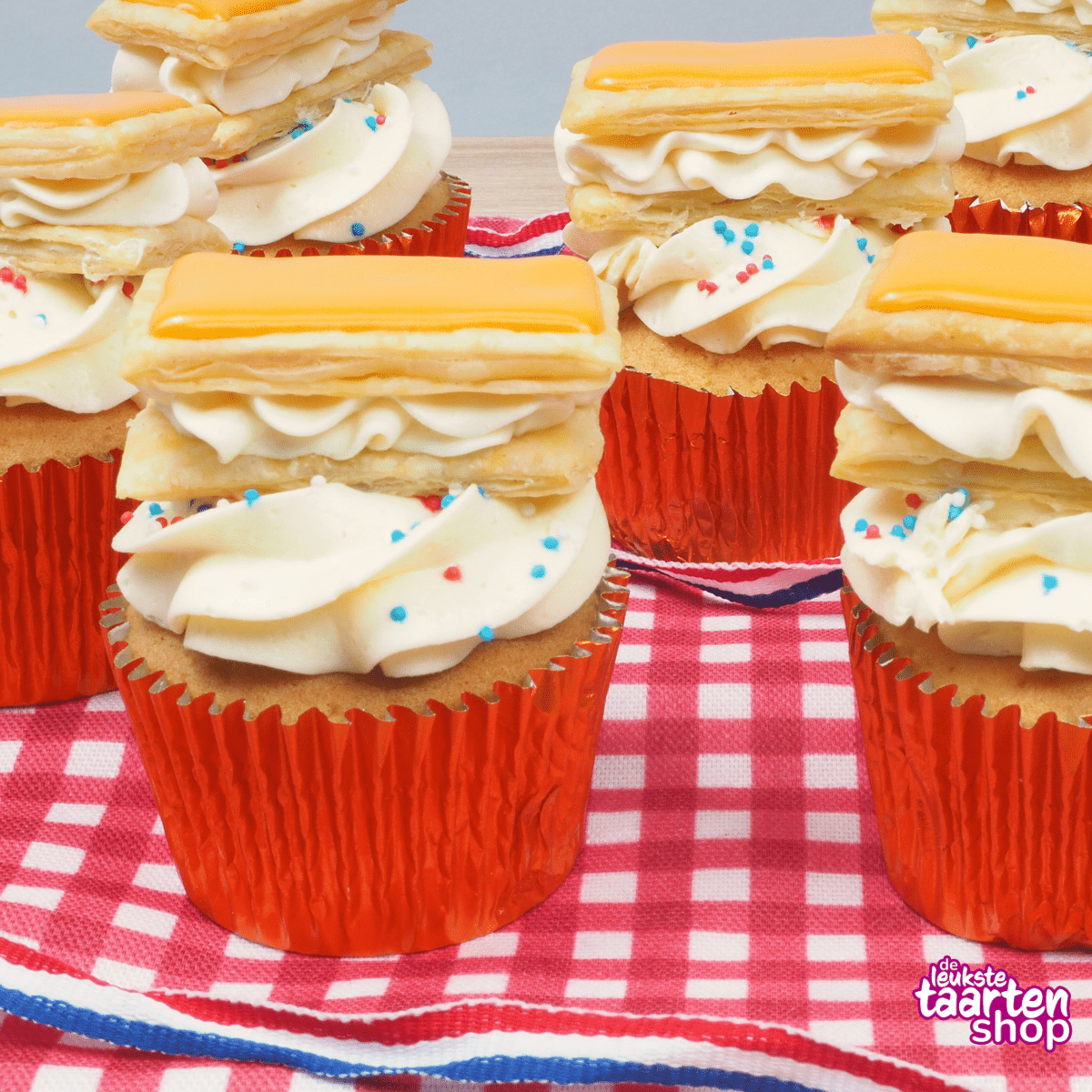 Orange ‘Tompouce’ Cupcakes