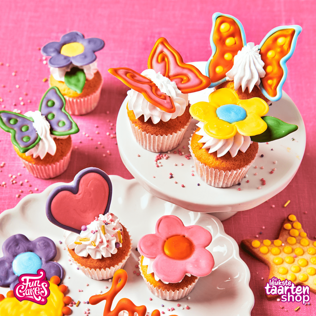 Mini Cupcakes with Choco Decorations
