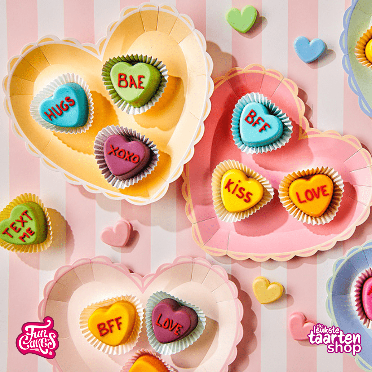 Chocolate Hearts with Messages