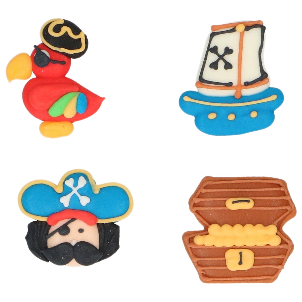 Wilton Sugar Decorations Pirates & Parrots set/8