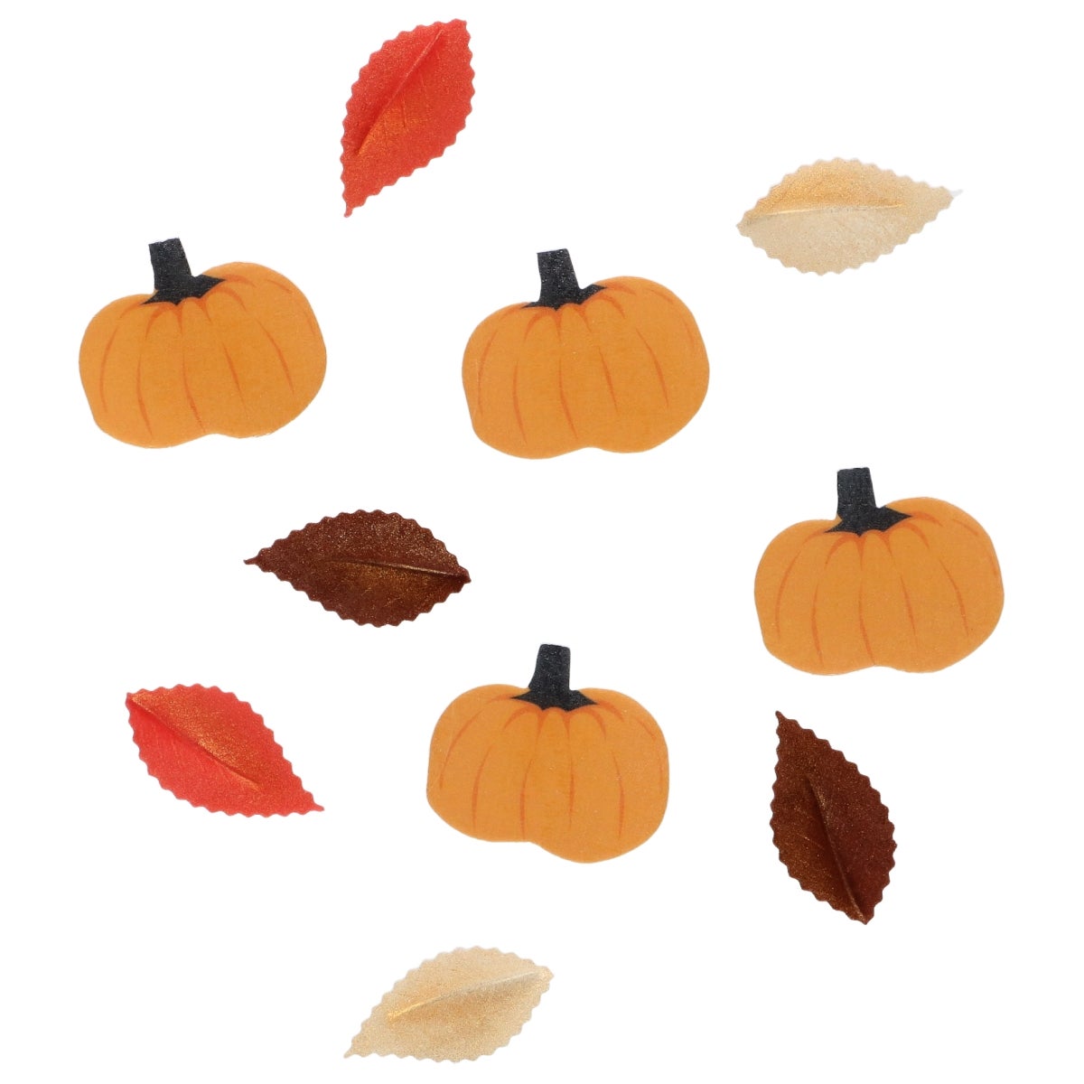 Wilton Edible Wafer Decorations Autumn Leaves and Pumpkins set/10