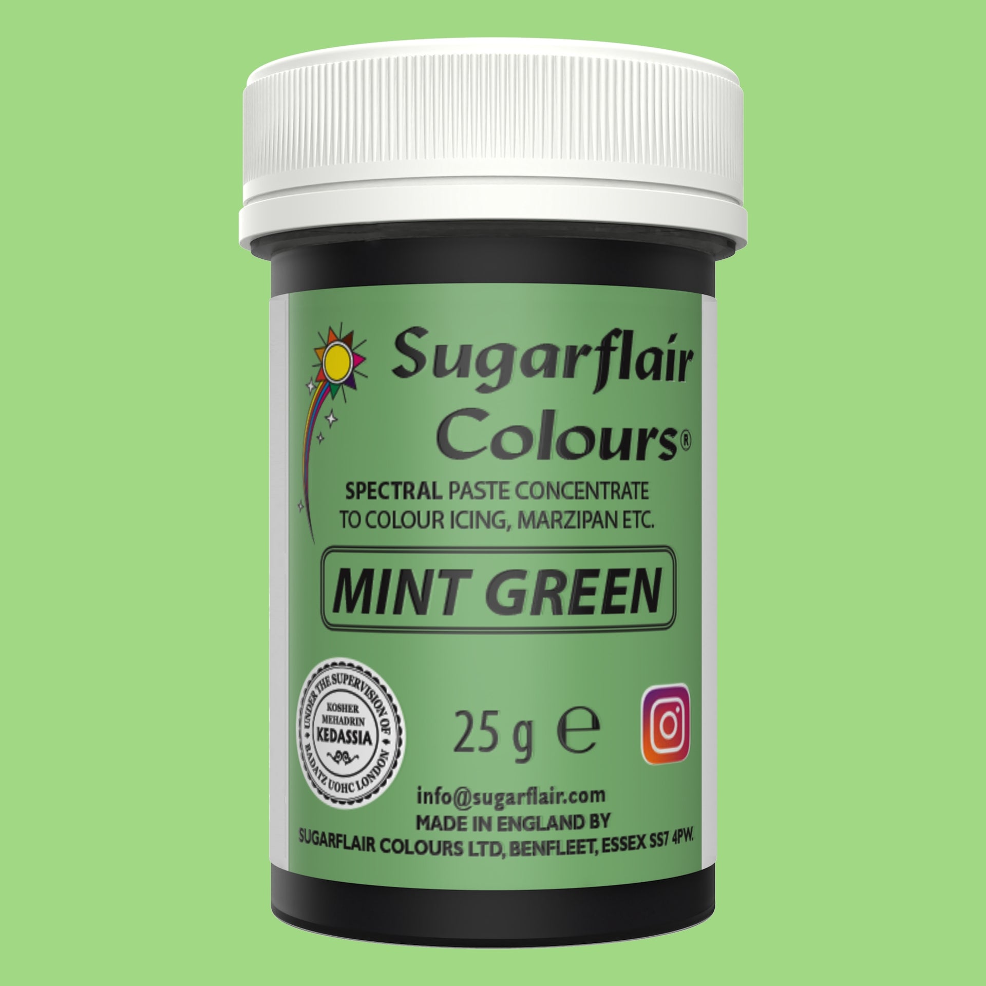 Sugarflair Paste Colour Mint Green 25g