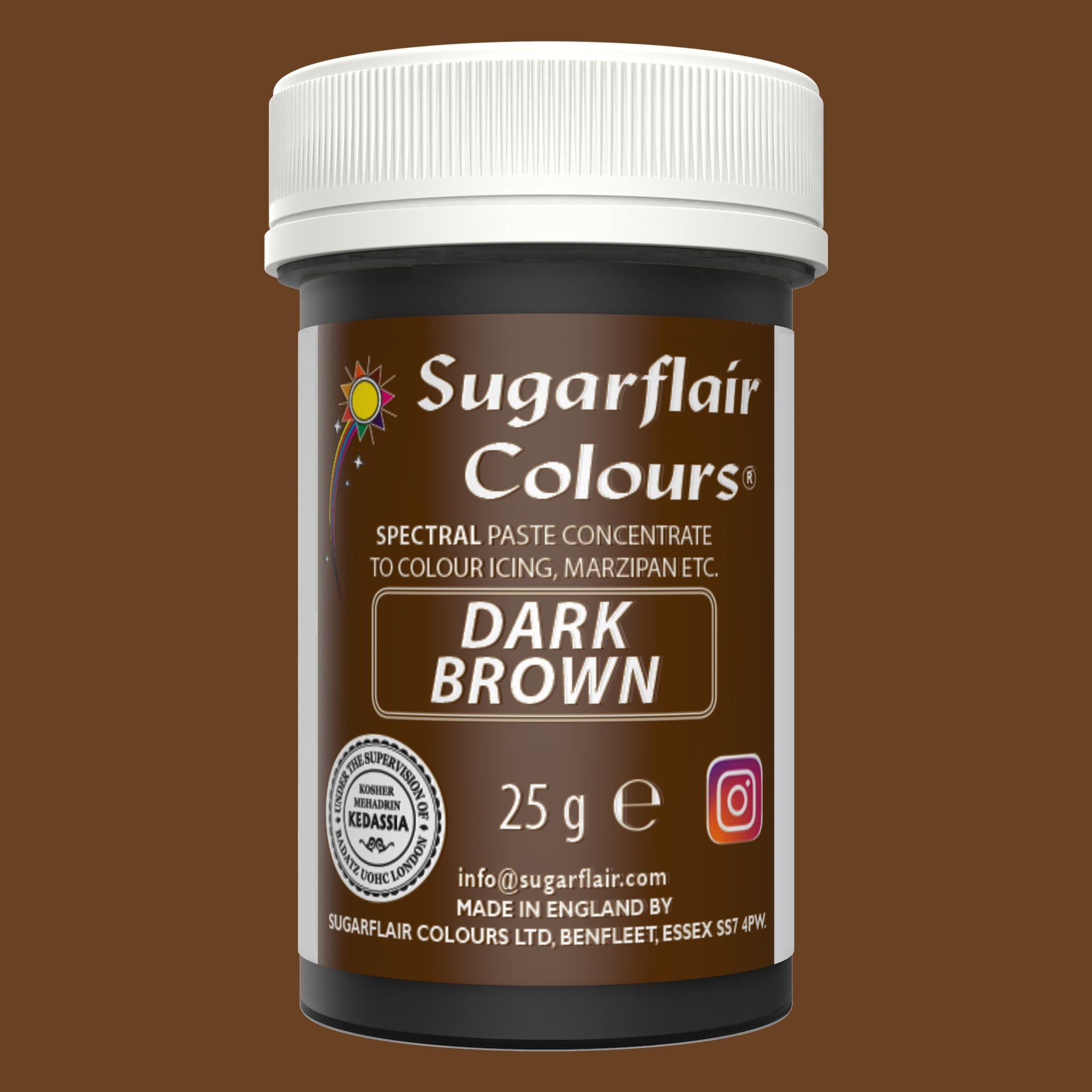 Sugarflair Paste Colour Dark Brown 25g