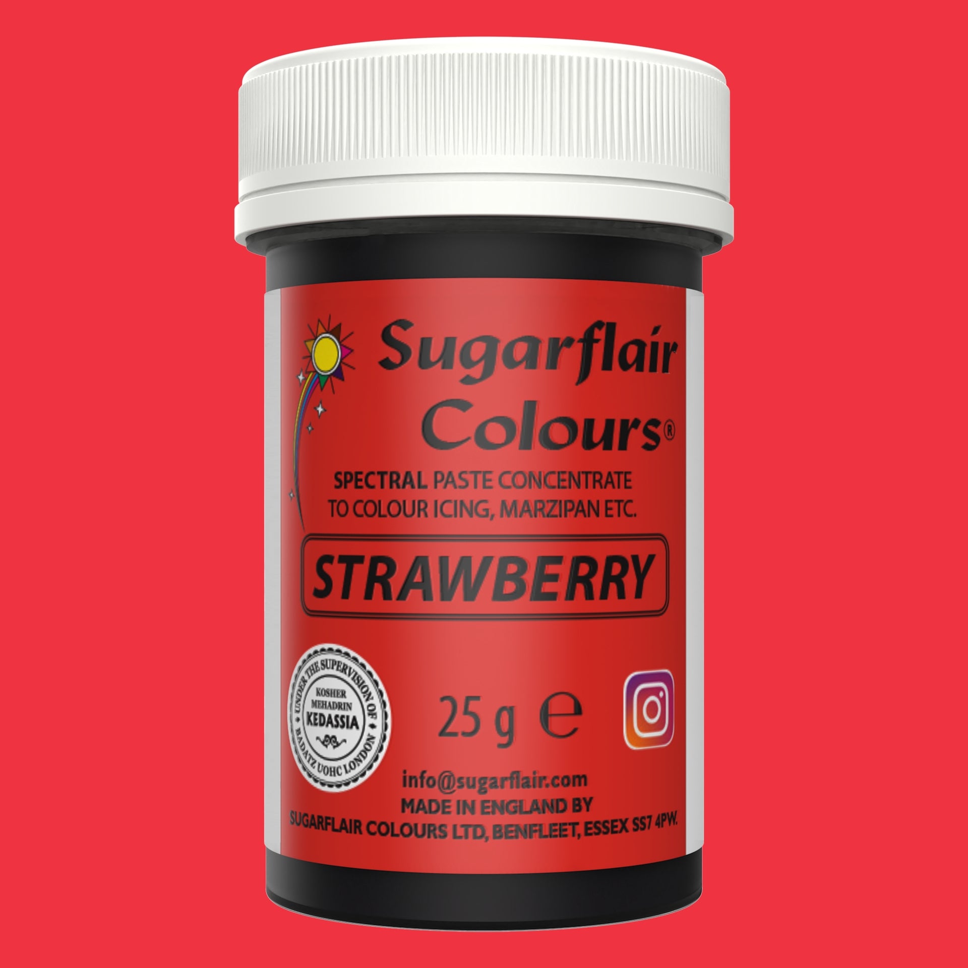 Sugarflair Paste Colour Strawberry 25g