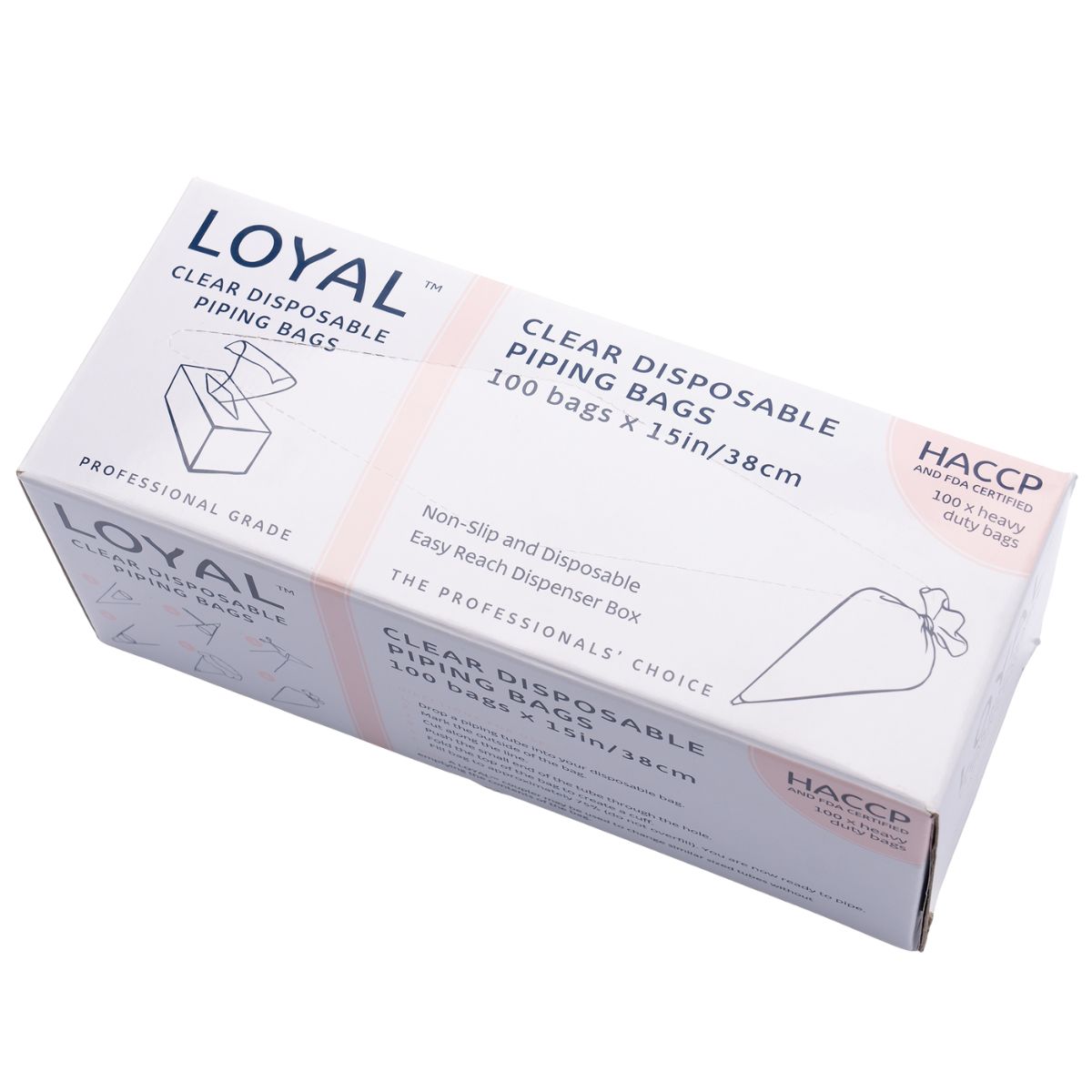 LOYAL Disposable Piping Bags Clear 38cm pk/100