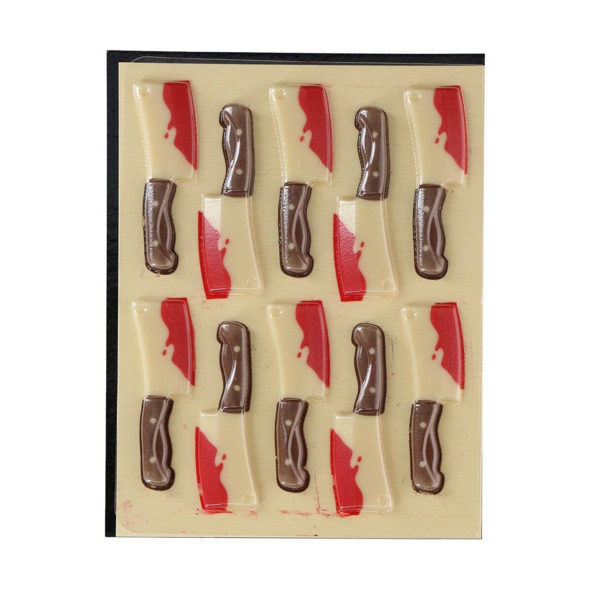 FunCakes Chocolate Decoration Halloween Bloody Knives set/10
