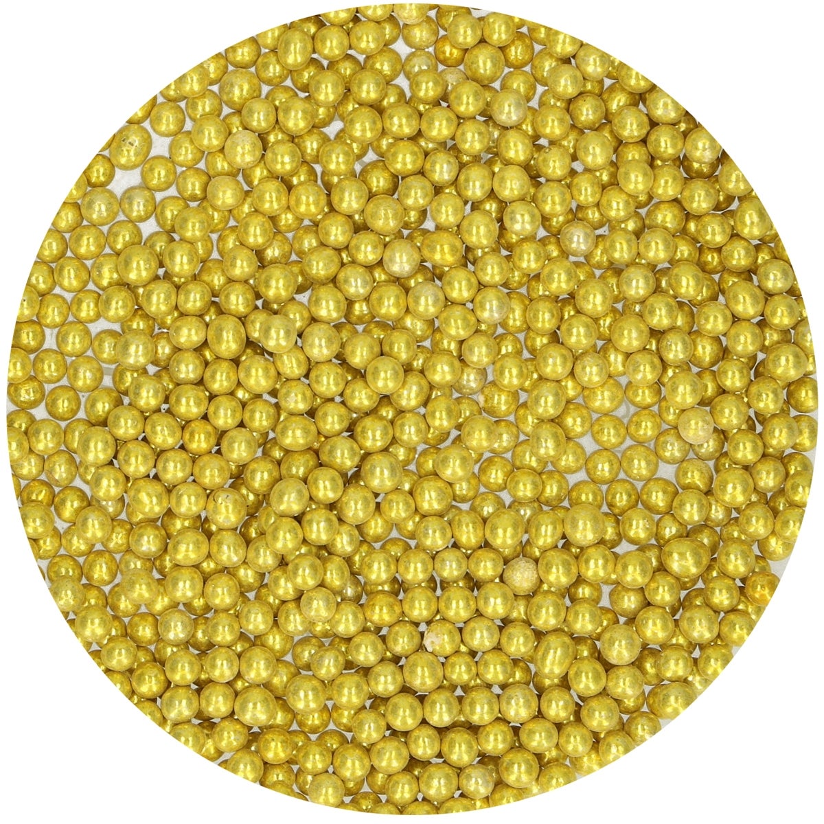 FunCakes Sugar Pearls Medium Metallic Gold 80g