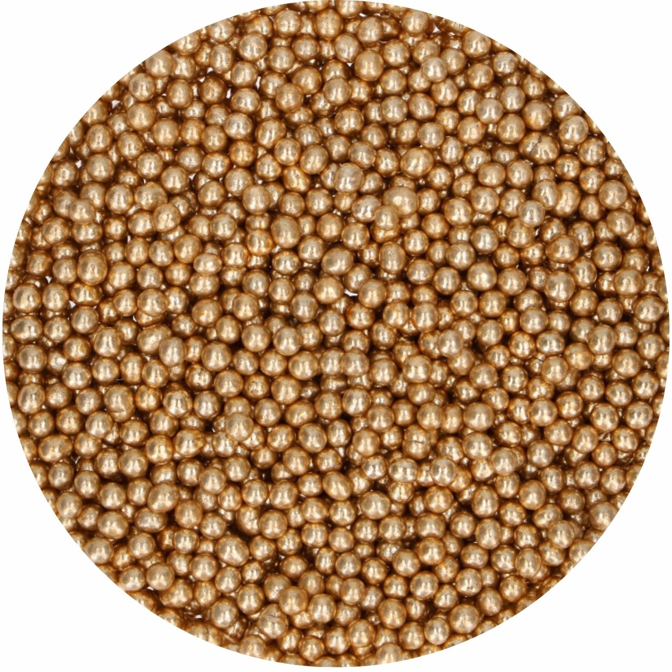 FunCakes Sugar Pearls Medium Vintage Gold 80g