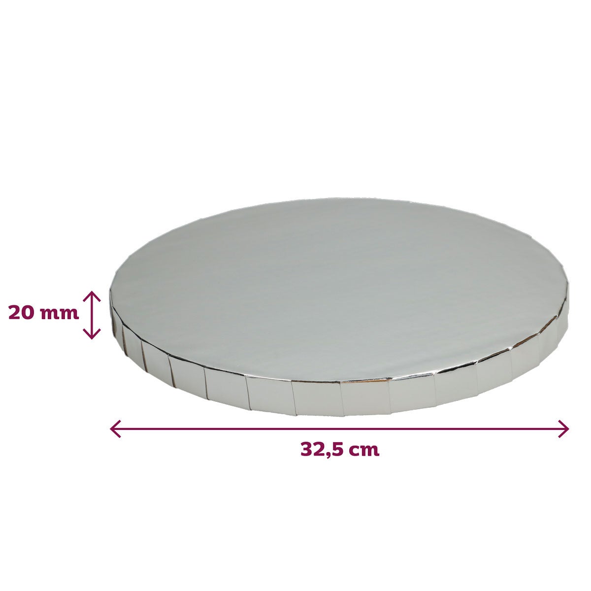 FunCakes Cake Drum Round Ø32,5cm Silver 20mm