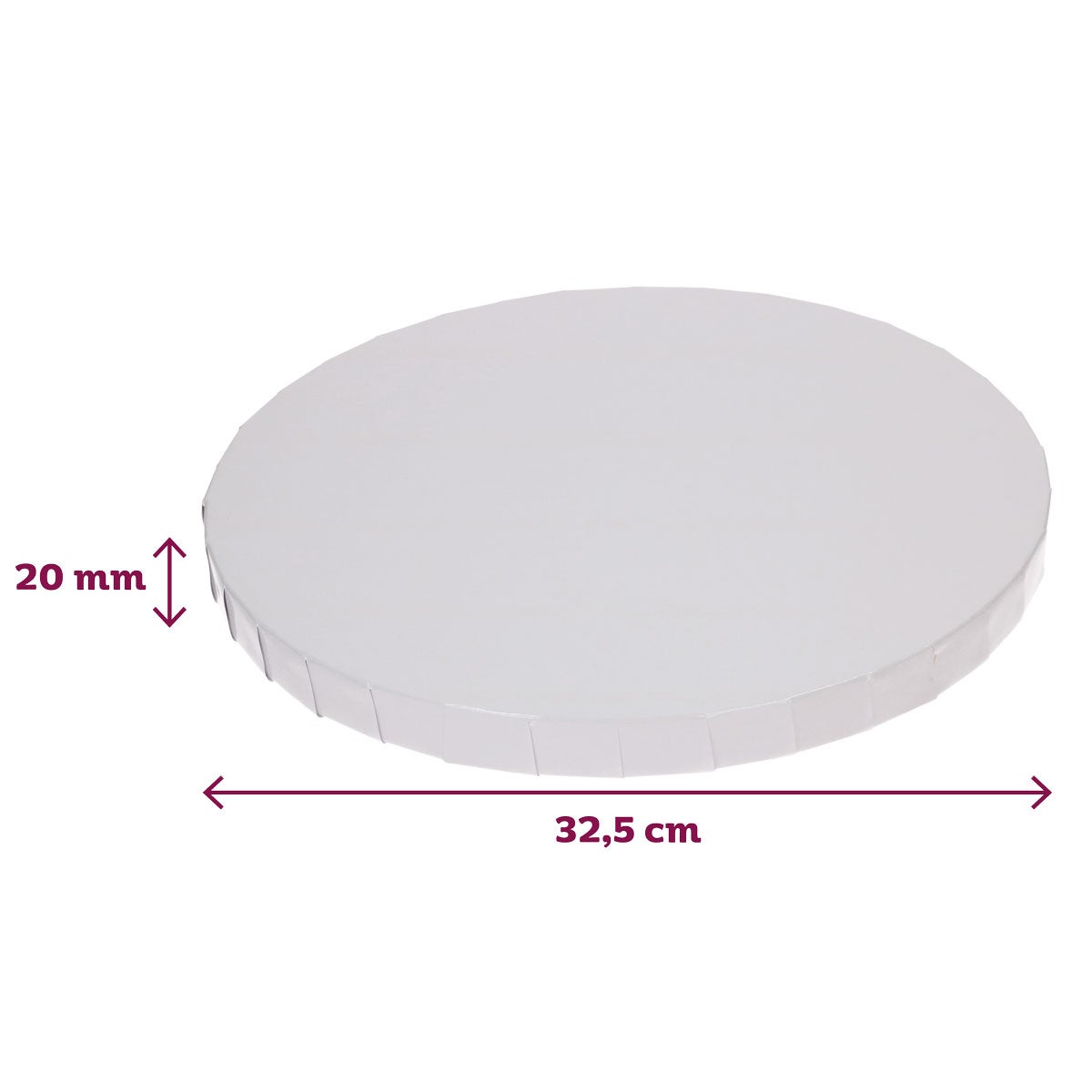 FunCakes Cake Drum Round Ø32,5cm White 20mm
