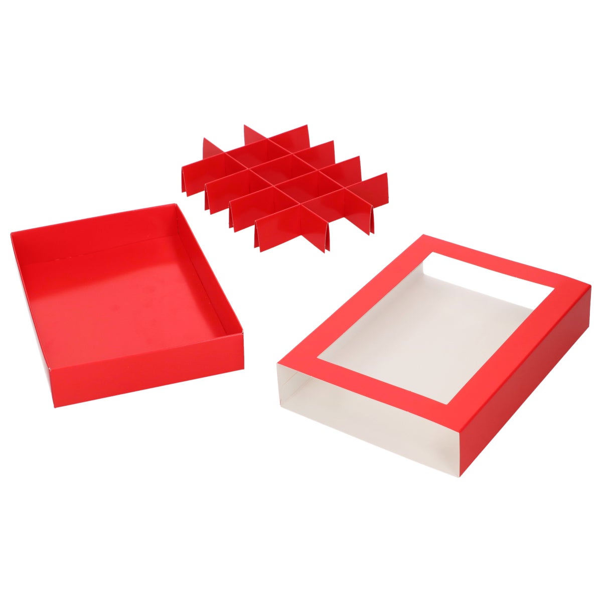 FunCakes Treat & Letter Box Red 20x14x3,5cm pk/10