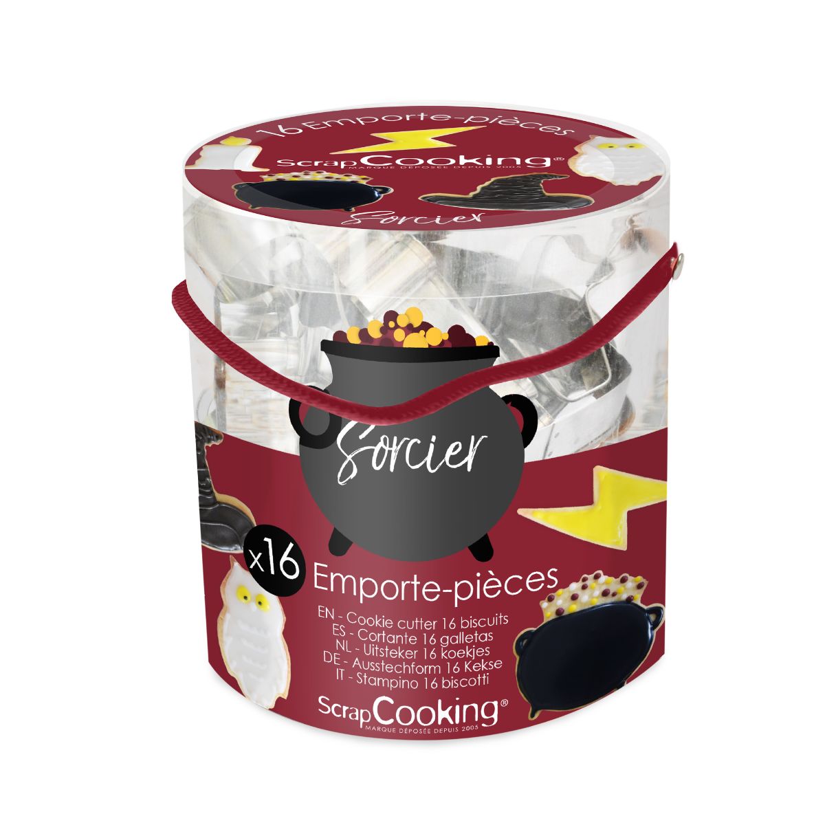 Scrapcooking Cookie Cutters Wizard Bucket set/16