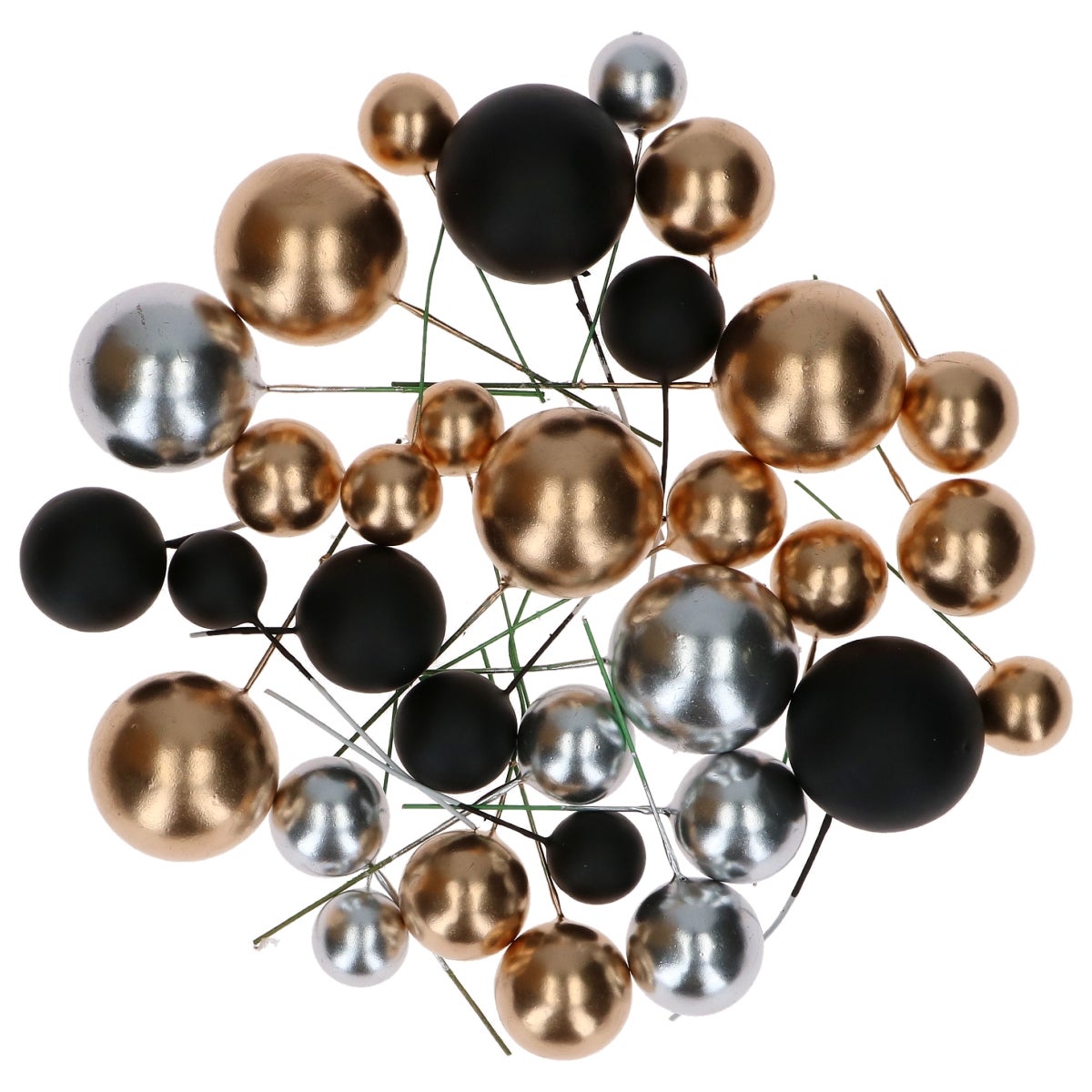 Simply Making Decorative Ball Set Metallic Gold Silver & Black pk/32