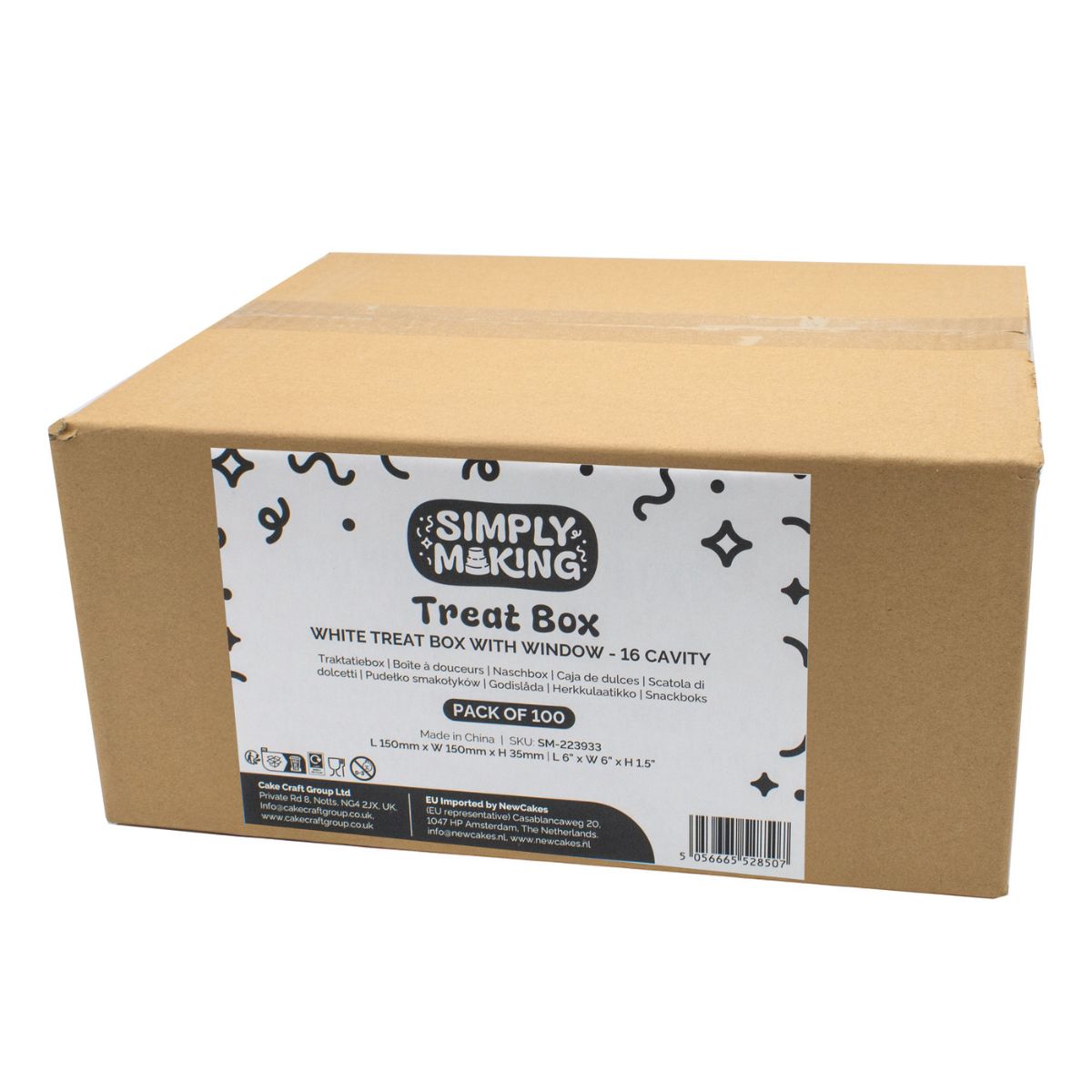 Simply Making Treat Box and Inserts White 16 Cavities pk/100