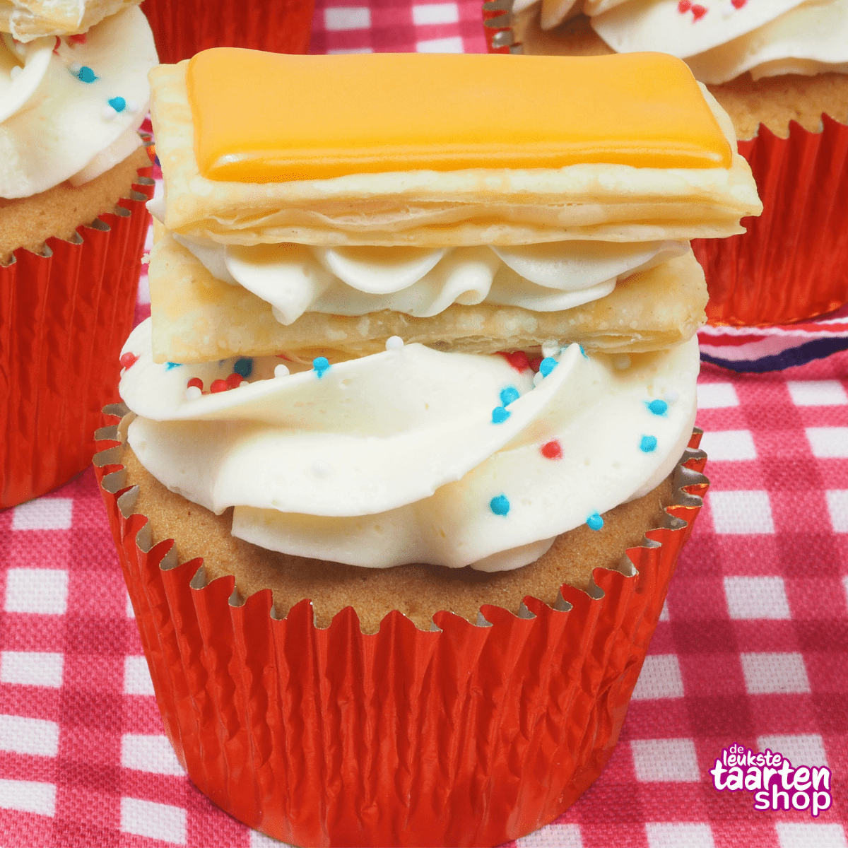 Orange ‘Tompouce’ Cupcakes