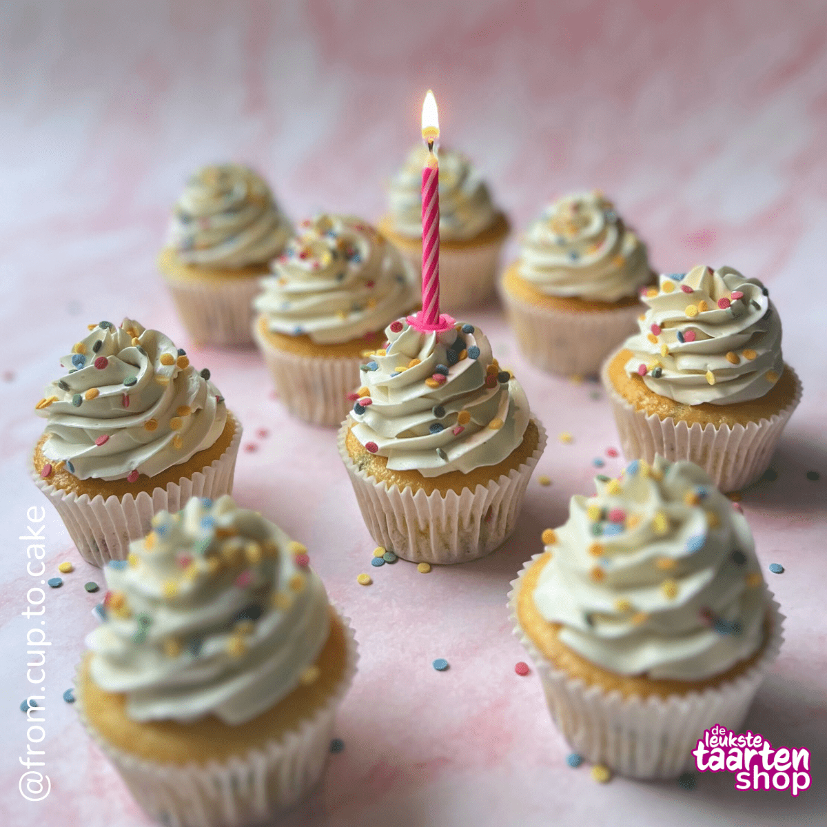 Festive Confetti Cupcakes 