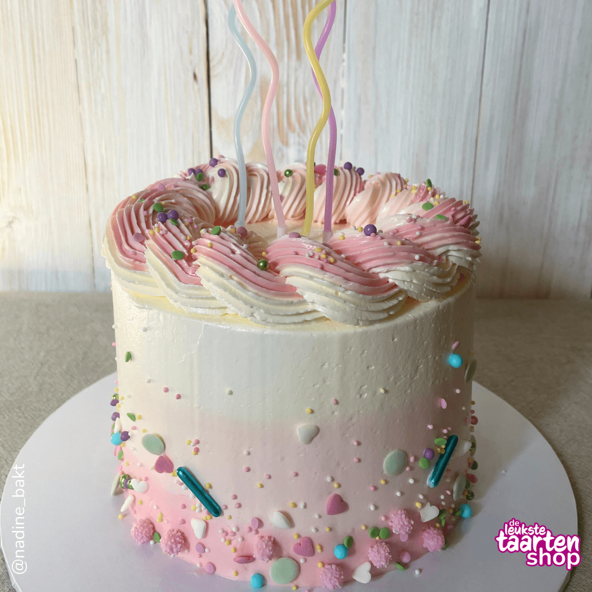 Pink Ombre Birthday Cake