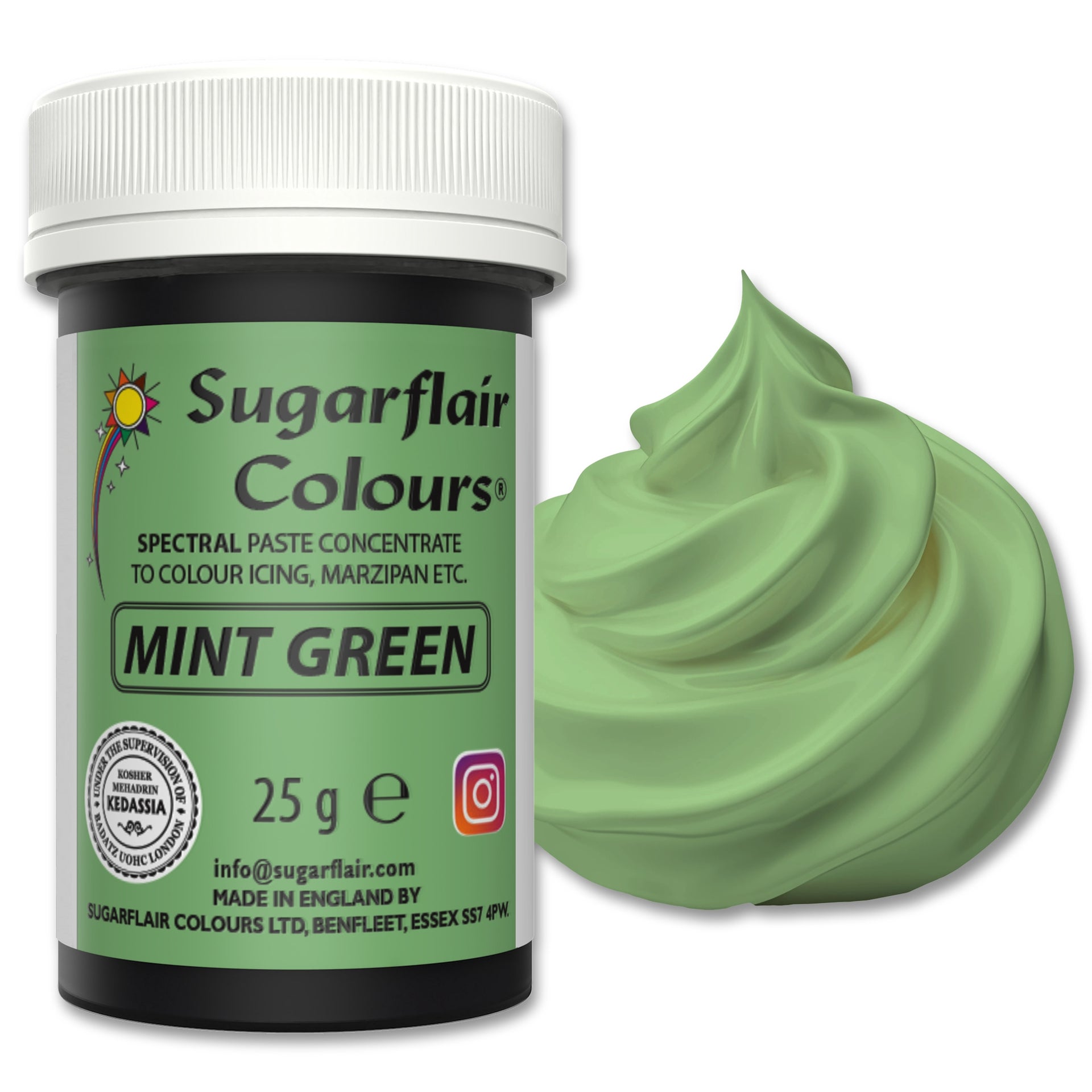 Sugarflair Paste Colour Mint Green 25g