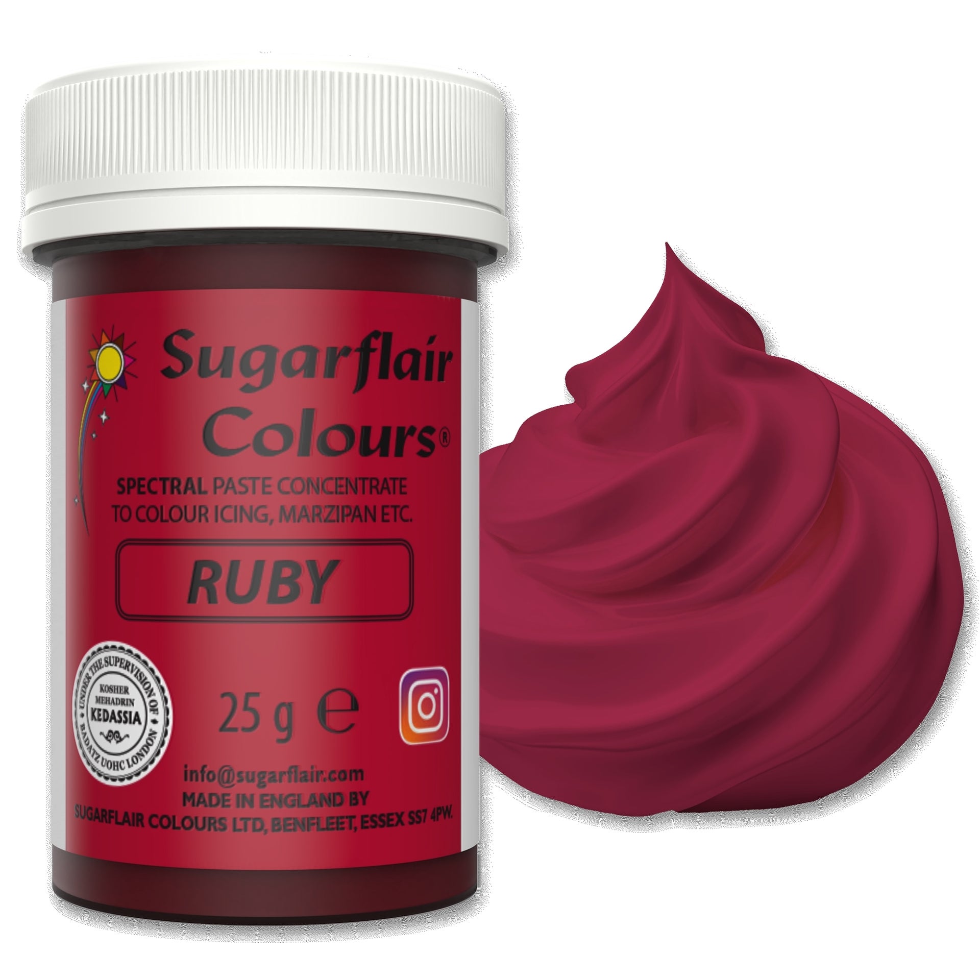 Sugarflair Paste Colour Ruby 25g