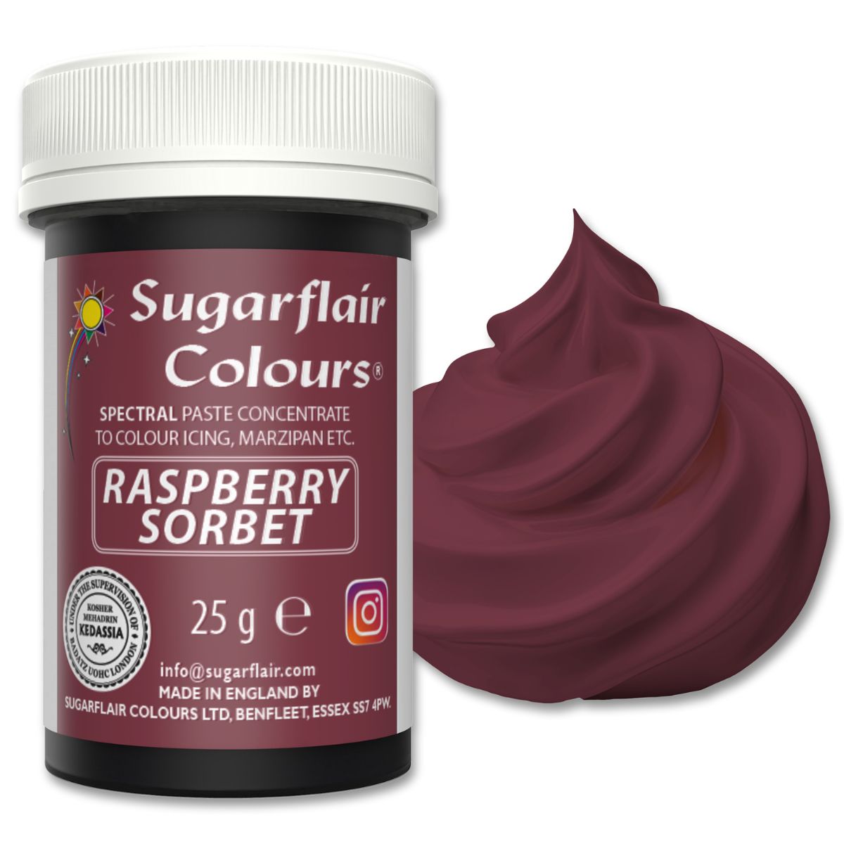 Sugarflair Paste Colour Raspberry Sorbate 25g
